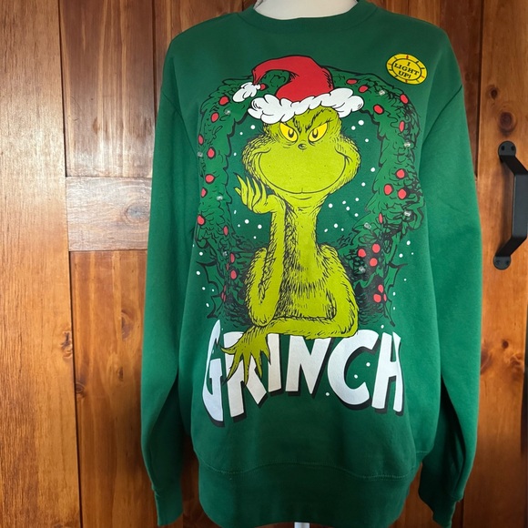 Dr.Seuss Tops - Dr.Seuss The Grinch Light Up Christmas Sweatshirt